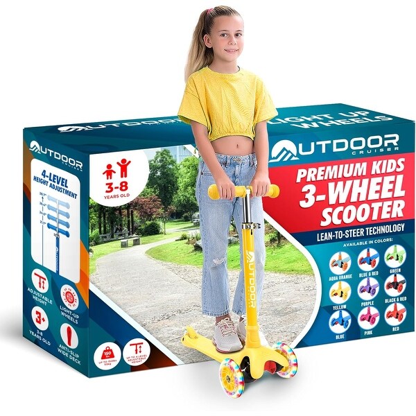 Outdoor Cruiser 3-Wheel Kids Scooter undefined with Lean-to