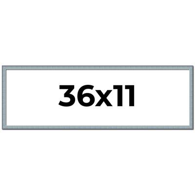 36x11 Frame Rustic Sky Blue Solid Wood Picture Frame | 0.75 Inch