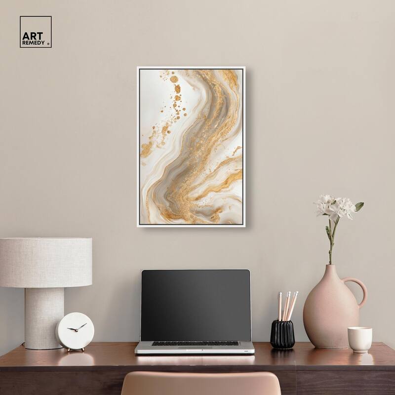 Gold Vein Canvas by Art Remedy