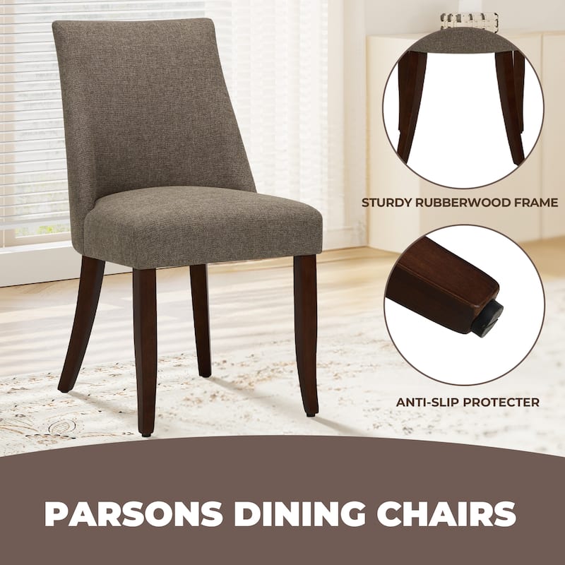 RENEWLINE Contemporary Dining Chair（Set of 2/4/6 - Upholstered Backrest & Wood Frame
