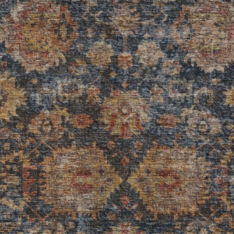 HomeRoots Damask Traditional Rectangle Outdoor Rug