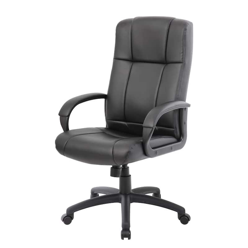 Black Vinyl High-back Executive Chair