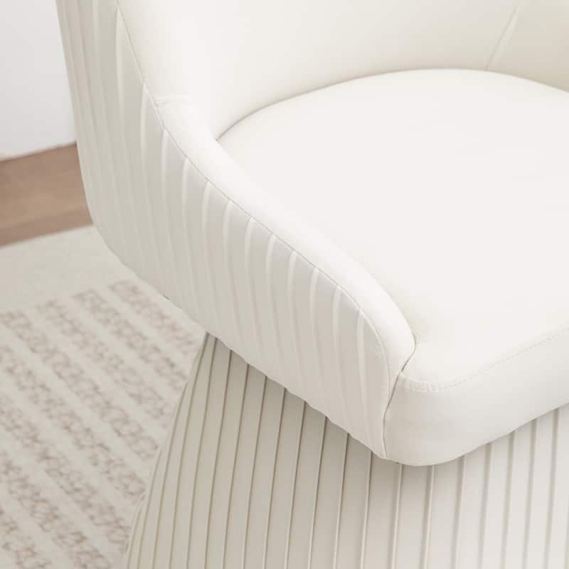 SEYNAR Modern Velvet 360 Degree Swivel Armless Dining chair Set of 6