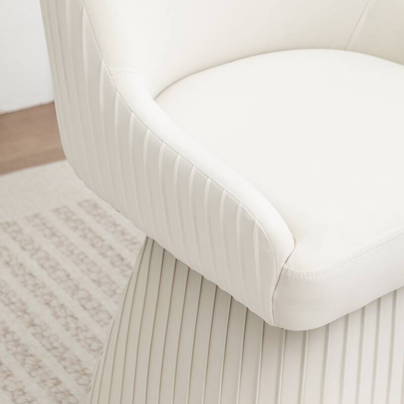 SEYNAR Modern Velvet 360 Degree Swivel Armless Dining chair