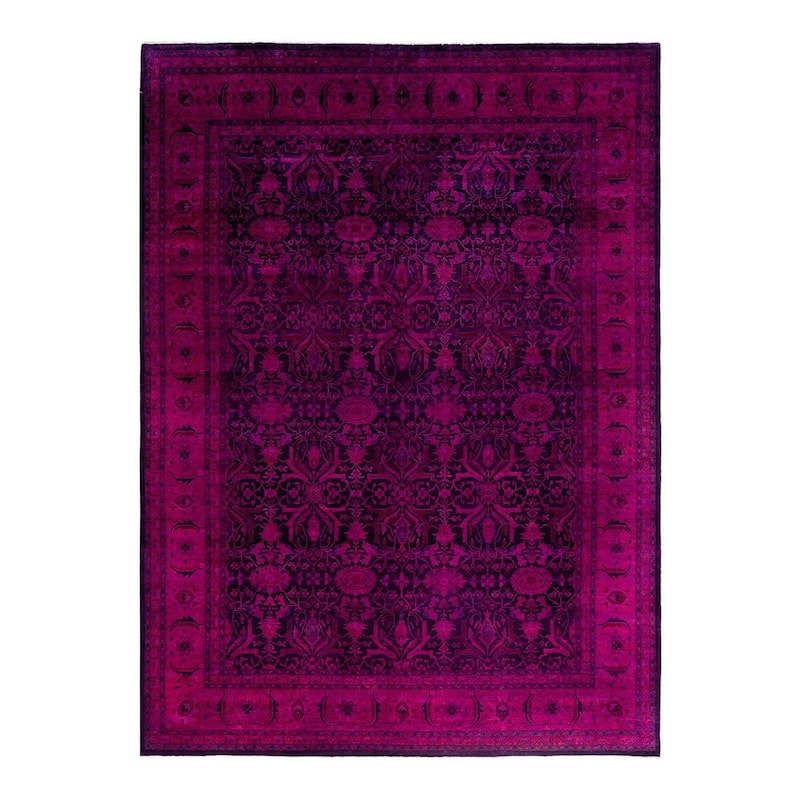 Fine Vibrance One-of-a-Kind Hand-Knotted Area Rug - Pink, 9' 2" x 12' 5" - 9' 2" x 12' 5"