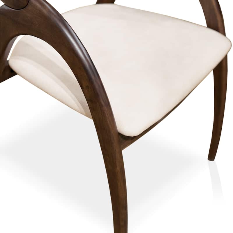 Furniture of America Abigail XI Mid-century Modern Handcrafted Solid Wood Dining Chairs (Set of 2)