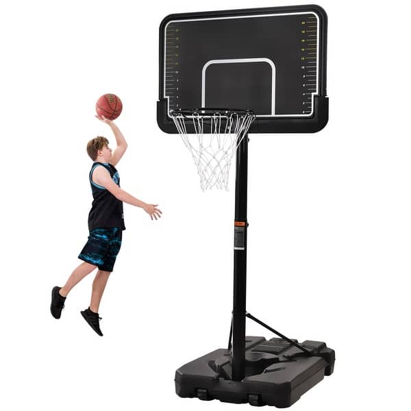 Portable Basketball Hoop Basketball System 6.6 ft. to 10 ft. Height Adjustment