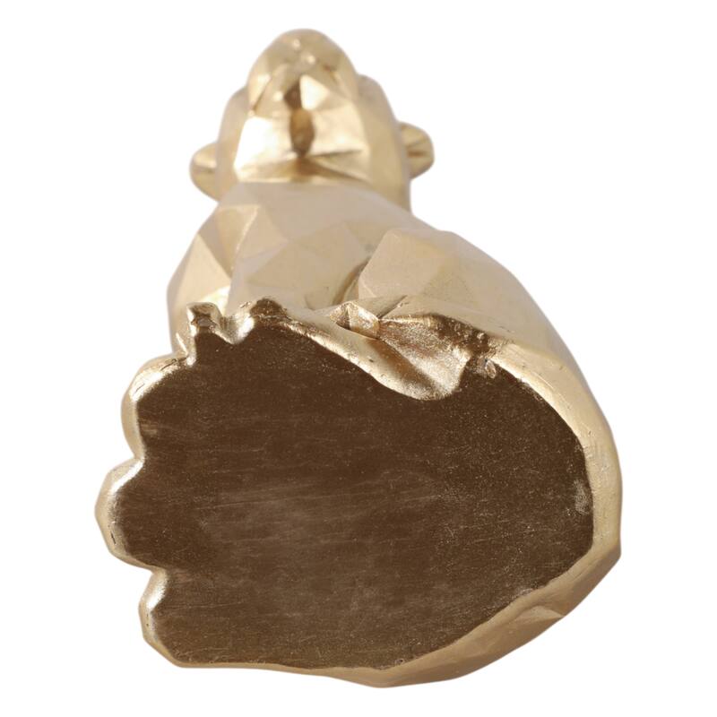 Resin Geometric Leopard Decorative Figurine - Gold - 10.0"