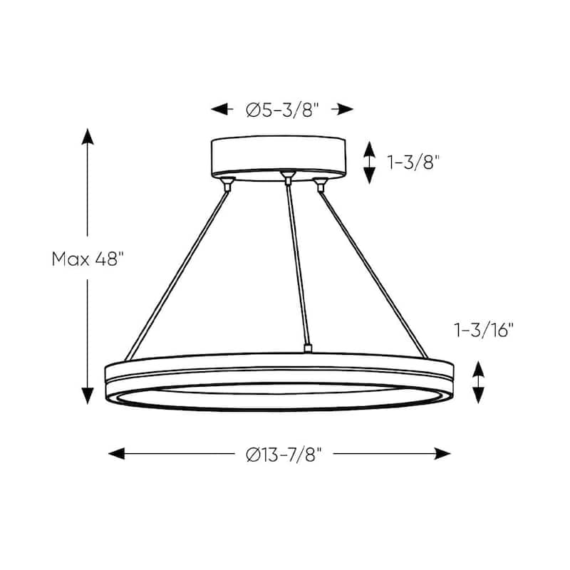 Eclipse 14 Inch Pendant Double Ring