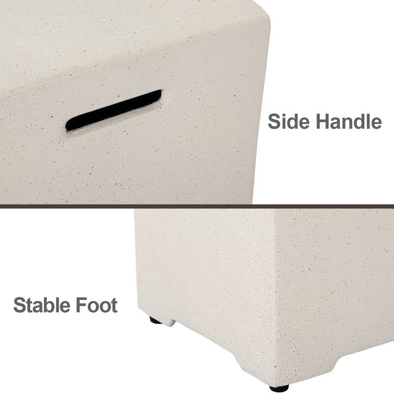 COSIEST Concrete Outdoor Propane Tank Cover Table