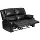 preview thumbnail 8 of 21, Contemporary Upholstered Recliner Loveseat with Headrests and Armrests - 56"W x 35" - 64"D x 38"H