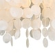 preview thumbnail 10 of 8, Elsa 24-in W Satin Nickel Capiz Shell Coastal Flush Mount Ceiling Light Fixture - 24-in W x 14-in H x 24-in D