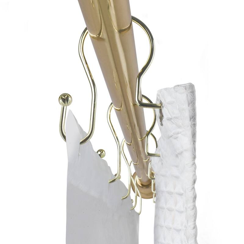 Utopia Alley Decorative Double Shower Curtain Hooks - Rust Proof Shower Curtain Hooks with Acrylic Crystal Design - Set of 12