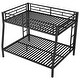 preview thumbnail 5 of 52, Metal Bunk Bed with 2 Built-in Ladders, Twin XL Over Queen/Full XL Over Queen Heavy Duty Bunk Bedframe with Guardrails for Kids