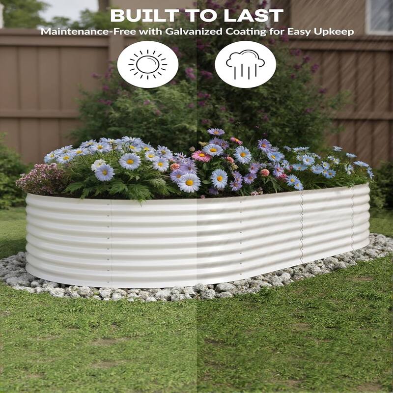 3-ft W x 6-ft L x 2-ft H Beige Metal Raised Garden Bed(2-Pack)