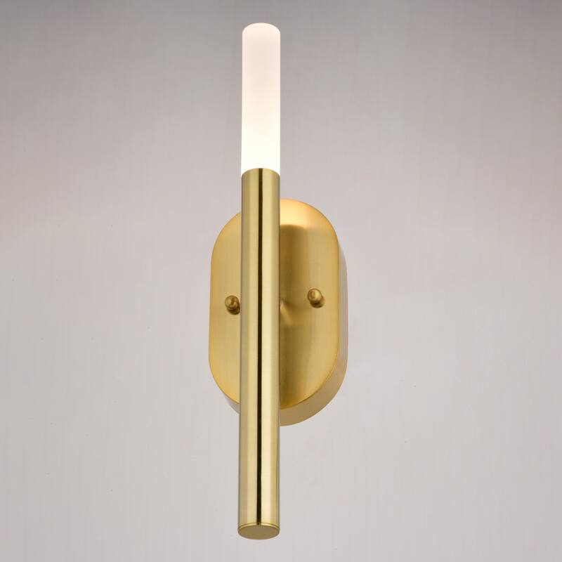 Fulton 1 Light Integrated LED Contemporary Wall Sconce White Acrylic