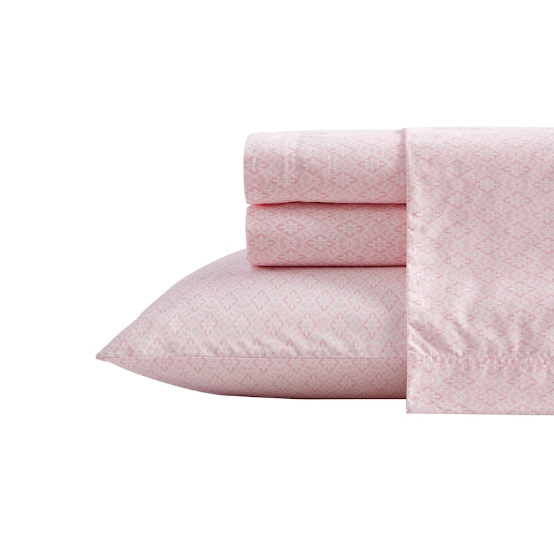 Betsey Johnson Printed Cotton Percale Cotton Sheet Sets - Twin - Diamond Lace