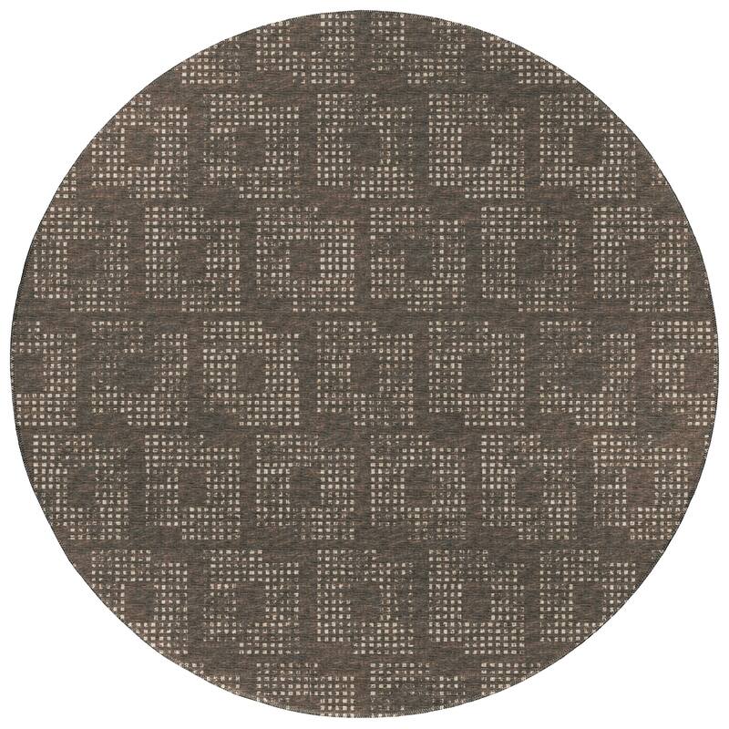 Indoor/ Outdoor Eleanor Modern Houndstooth Washable Rug