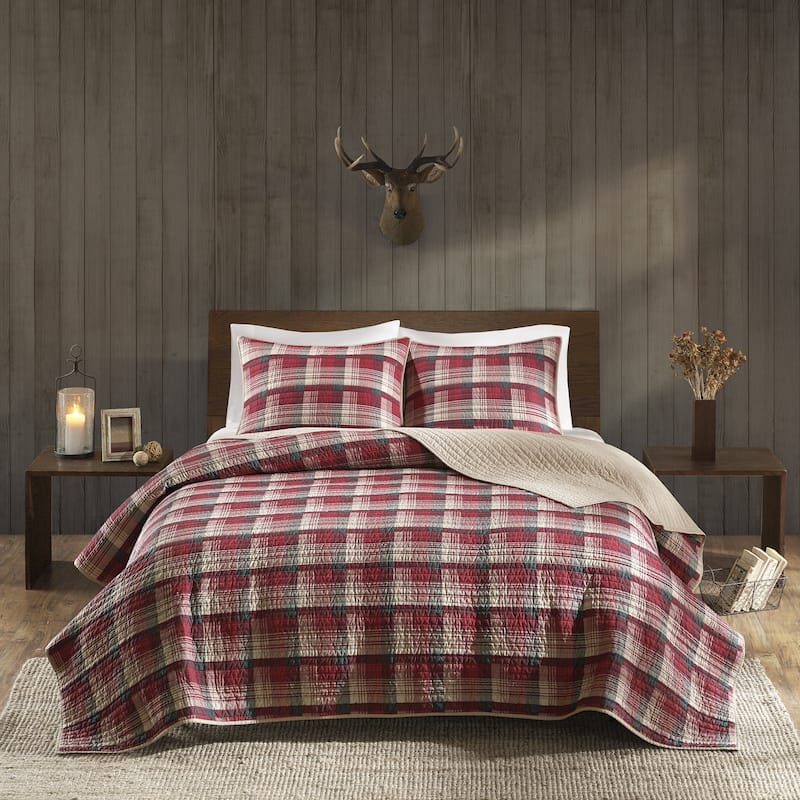 Woolrich Tasha 100-percent Cotton Oversized Quilt Mini Set - Red - Queen