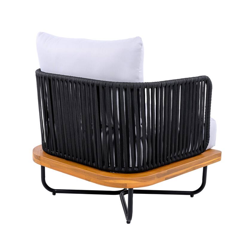 Christopher Knight Home- Mason Acacia Wood Outdoor Conversation Set