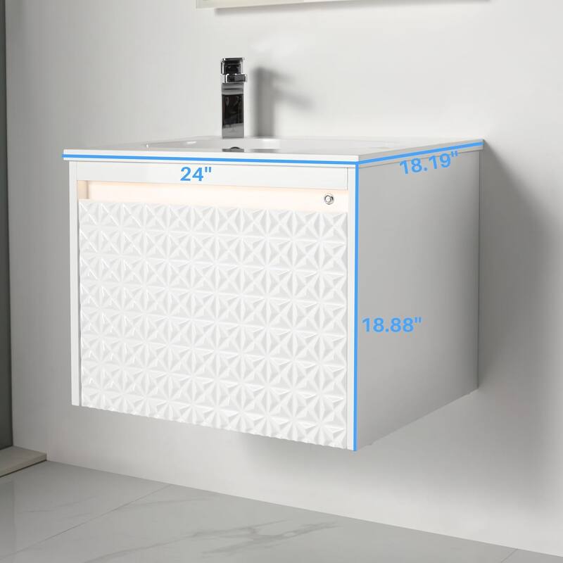 Blossom Wall Mounted Bathroom Vanity with Sink