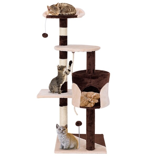 Shop Gymax 43'' Cat Tree Kitten Activity Tower Furniture ...