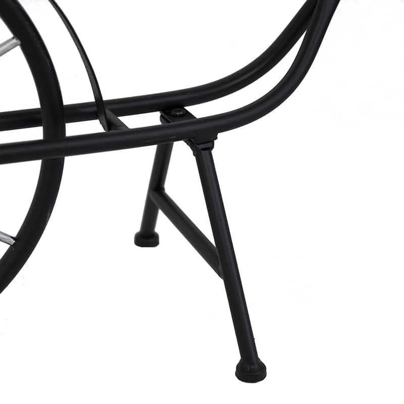 38.5x14.5x25.5" Black and White Bicycle Plant Stand Planter