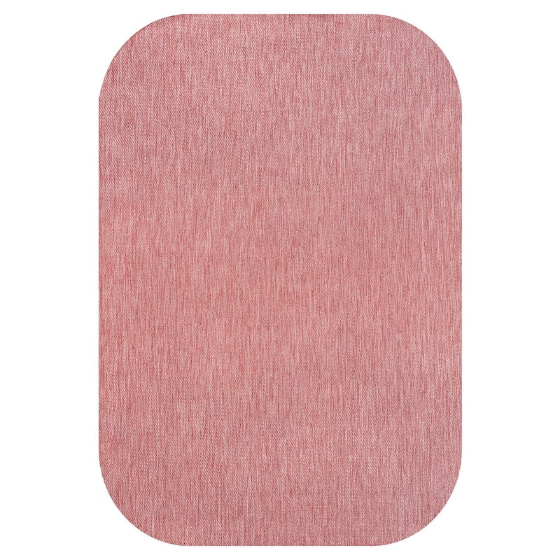 JONATHAN Y Miles Modern Minimalist Radius Corner Solid Indoor/Outdoor Shaped Area Rug