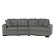 preview thumbnail 11 of 14, Arnau 2-piece Space-saving Sectional Sofa with Pull-out Ottoman Grey