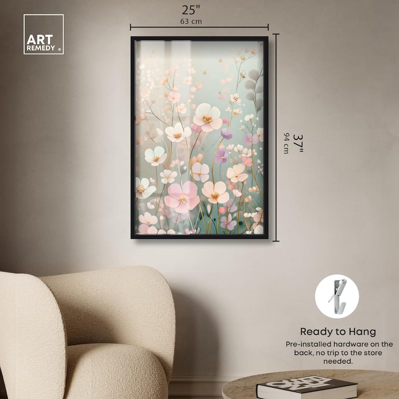 Tiny Blooms I Shadowbox by Art Remedy