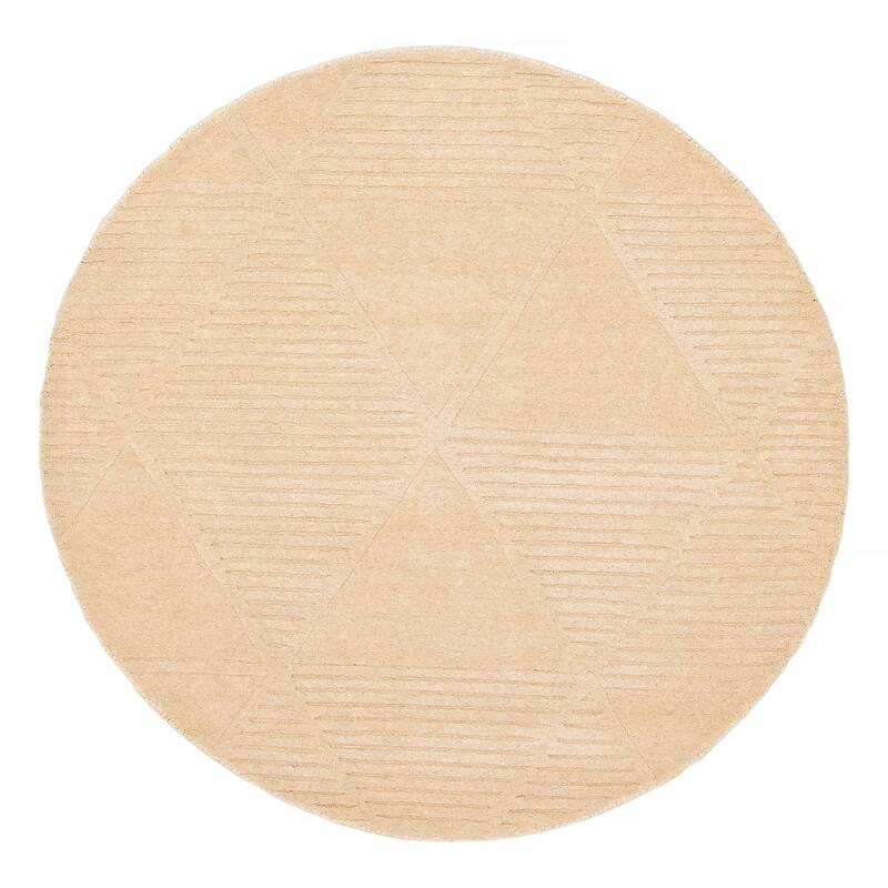 Kashkuli Gabbeh Beige Rug 4'0" x 4'0" - 4'0 x 4'0 - Beige - 4'0 x 4'0