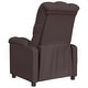 preview thumbnail 5 of 8, vidaXL Massage Chair Dark Brown Fabric - 29.1" x 39" x 40.2"