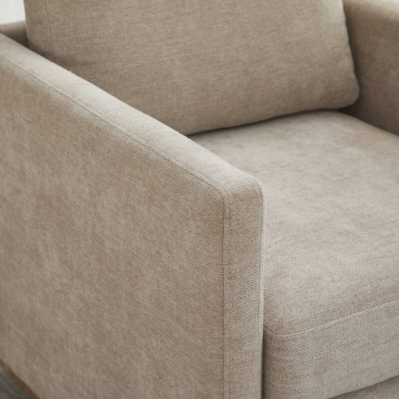 Square Upholstered Swivel Accent Chair