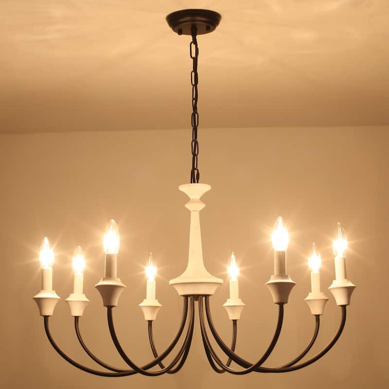 8-Light 28.34 in. Traditional Chandelier for Kitchen Living Room