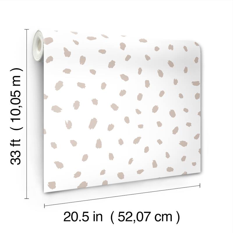 Advantage Animal Spots Taupe Polka Dot Wallpaper