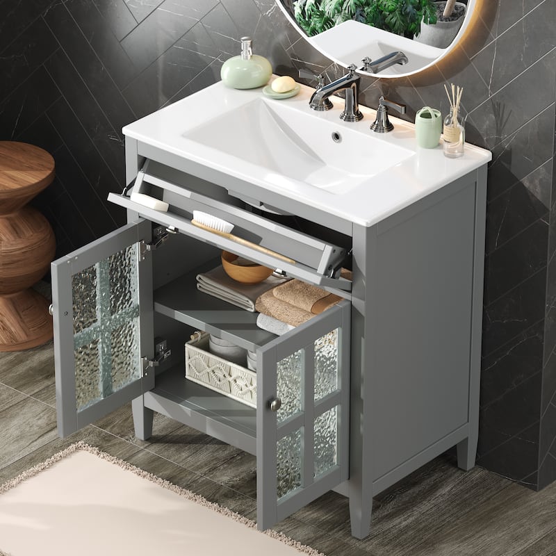 Bathroom Vanity with Ceramic Sink