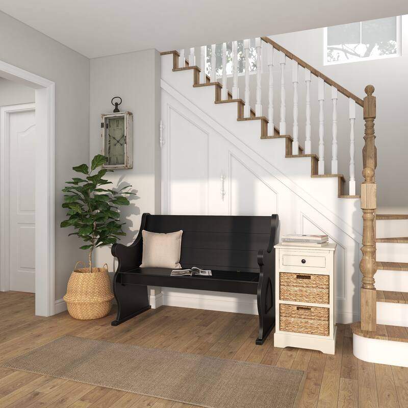 Cream, Teal, White or Brown Wood 2 Baskets and 1 Drawer Storage Unit - 16 x 13 x 28