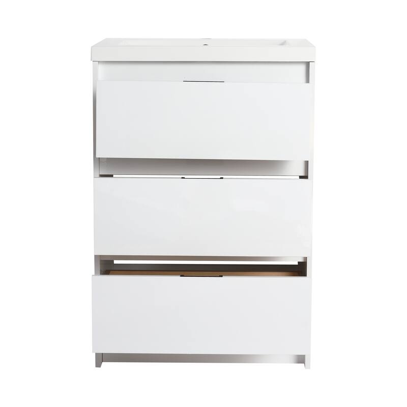 Freestanding Bathroom Vanity with Resin Sink