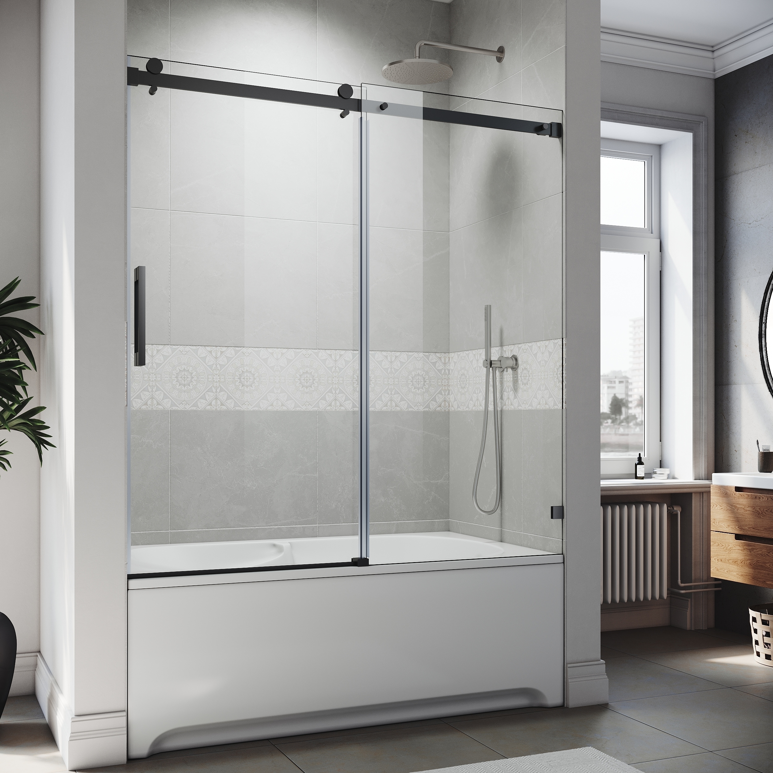 Bathtub store shower doors