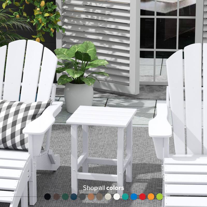 POLYTRENDS Laguna All Weather Poly Outdoor Side Table