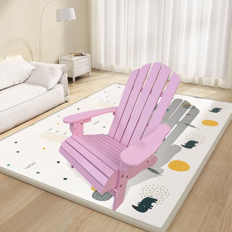 Anmytek Pink Adirondack Chair Patio Balcony Lounge Indoor Outdoor Decorative Seating - Pink