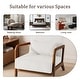 preview thumbnail 73 of 161, 25" W Mid Century Upholstered Wood Accent Chair with Pillow