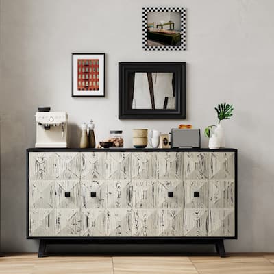 59.84" 4 Doors Vintage Sideboard