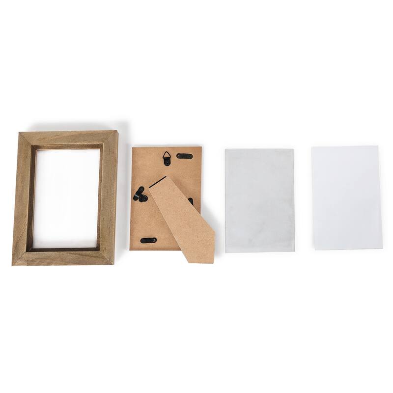 Adeco Decorative Distressed Wood Picture Frame Set