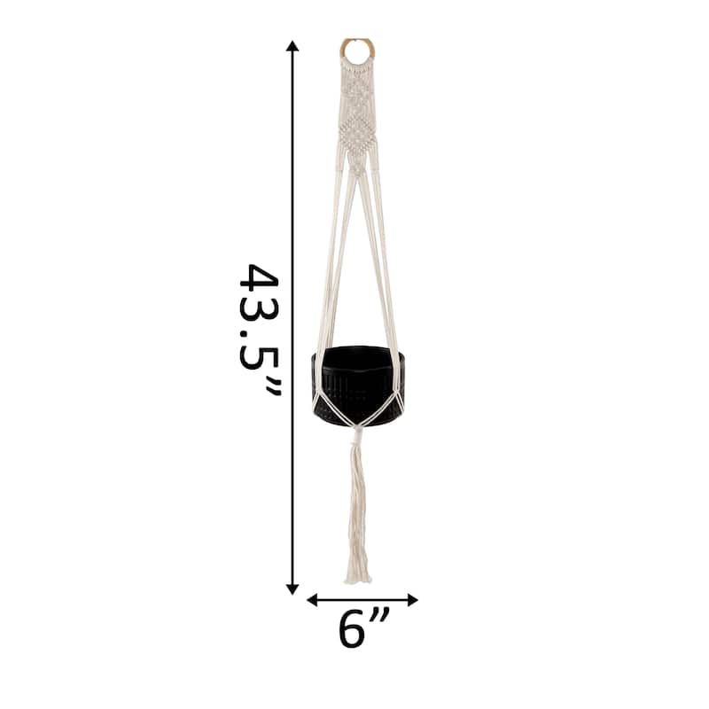 43" H hanging macrame planter hanger