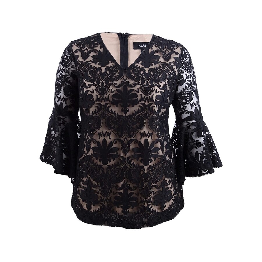 black lace dress shirt