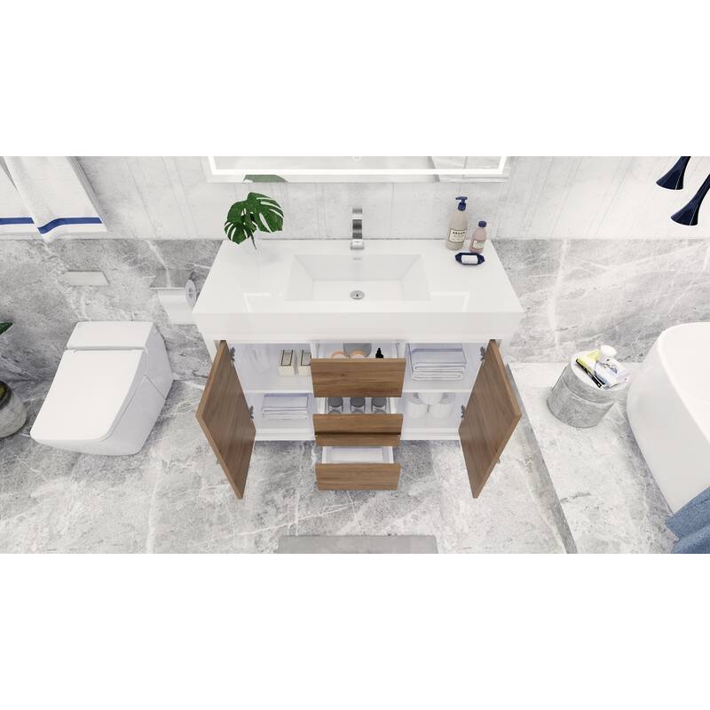 Dove 48'' Freestanding Vanity with Reinforced Acrylic Sink