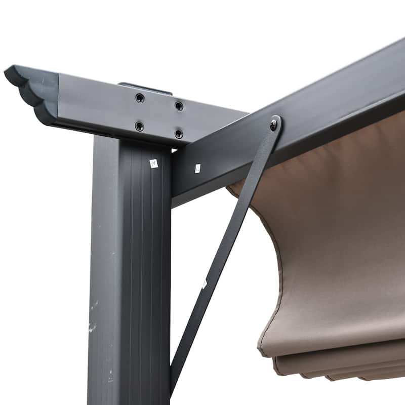 Outsunny Aluminium 10' x 10' Outdoor Pergola with Canopy Cover