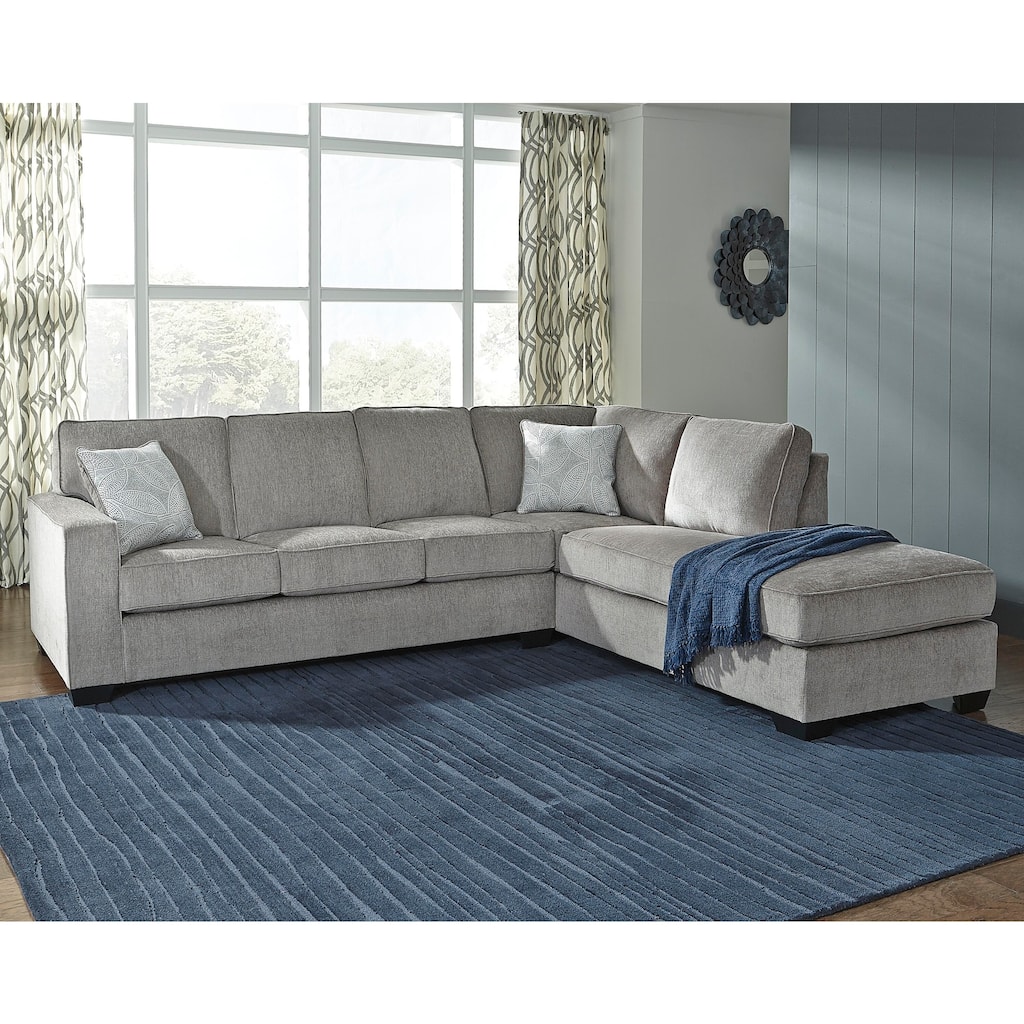Signature Design by Ashley Altari Gray 2-Piece Sectional with Chaise - 110"W x 90"D x 37"H