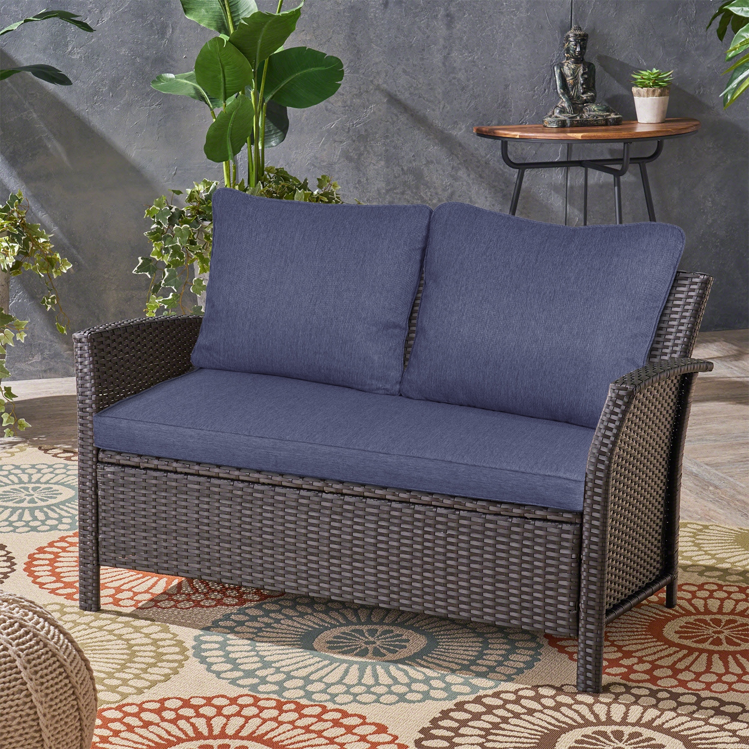 Aoodor Loveseat Cushions Set Deep Seating Bench Chair Cushions
